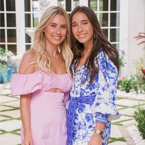 Alice & Olivia - Sweet Blue & White Flower Dress